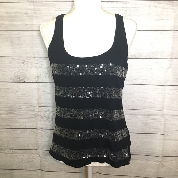 Banana Republic Tops - Banana Republic Striped Sequins Tank Top